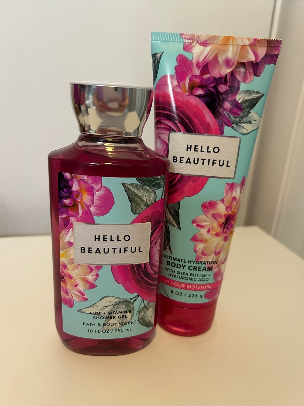 NWT Bath & Body Works Hello Beautiful Shower Gel and Body Cream